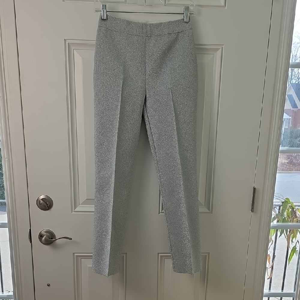 High Sport Silver Metallic Pants.  Made in Italy.  Size Small.  NWT
